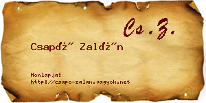 Csapó Zalán névjegykártya