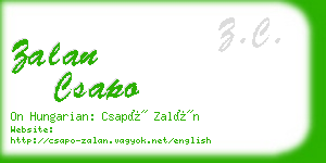 zalan csapo business card